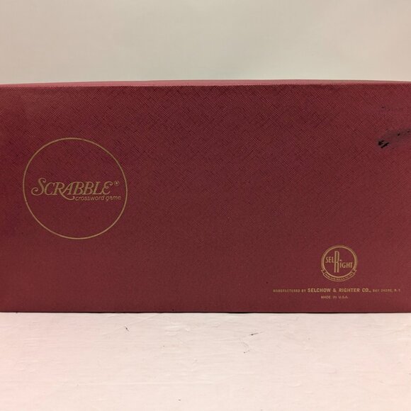 SCRABBLE Crossword Board Game | Vintage | 1953 Selchow & Righter Complete | USED - Picture 2 of 16